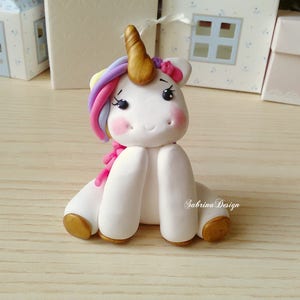 Unicorn cake topper, Rainbow Unicorn cake topper, polymer clay unicorn, baby shower cake topper, birthday unicorn party, baby shower unicorn