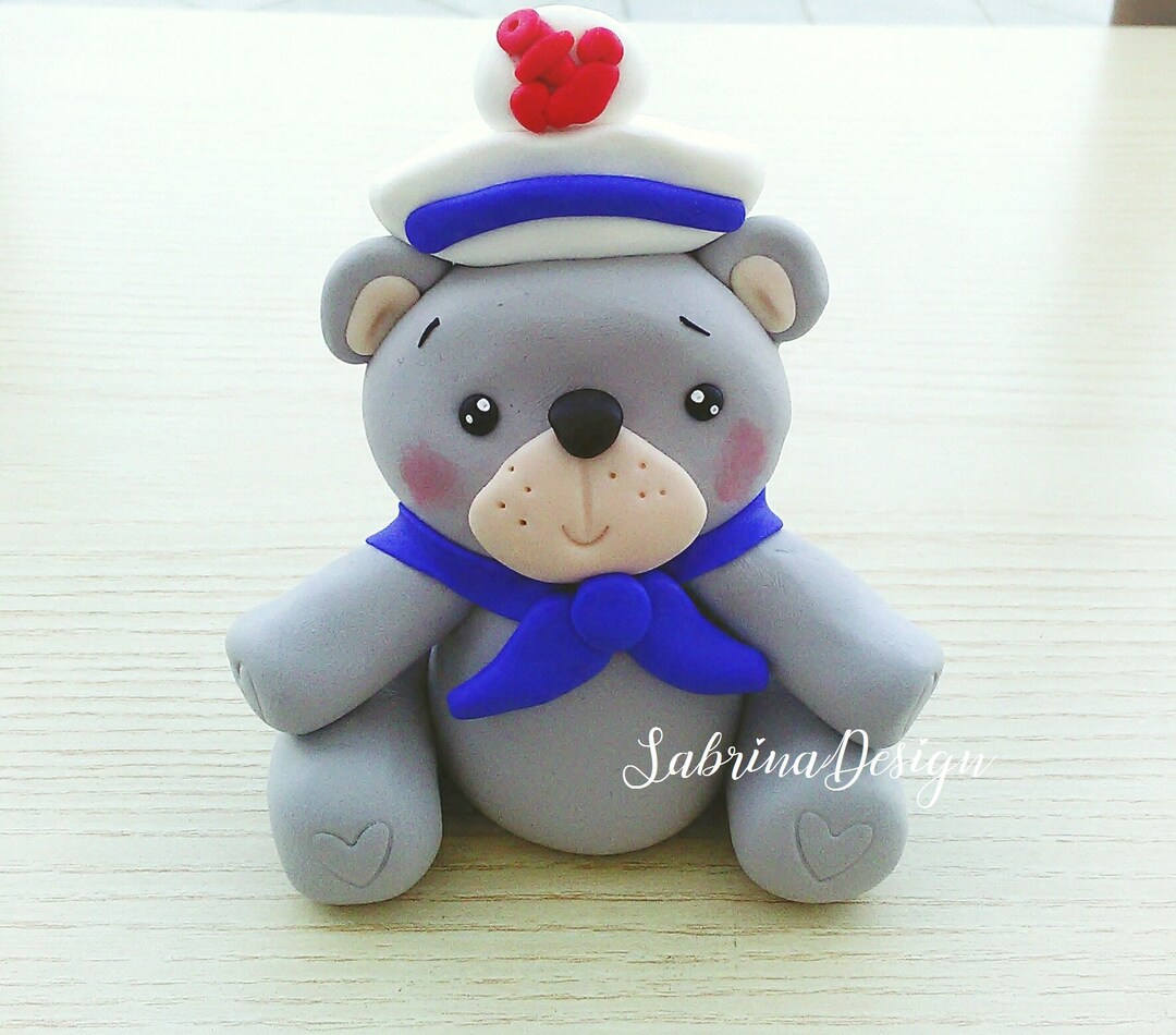 Sailor Teddy Cake Topper Teddy Bear Cake Topper Baby Shower Cake