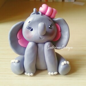 Elephant cake topper, Safari cake topper, baby shower elephant, baby shower topper, birthday elephant topper, animals cake, elephant topper