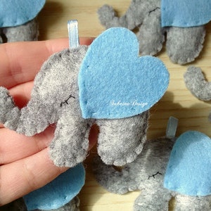 Elephant felt favors, baptism favors, baby shower elephant, baby shower favors, baby shower elephant