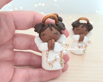 Angel with rosary favor, baptism favors, baby shower favors, baby shower angel, mini rosary favors