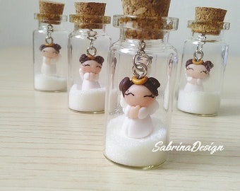 Angel Girl favors, glass bottle favot,  baptism favors, baby shower favors, baby shower angel