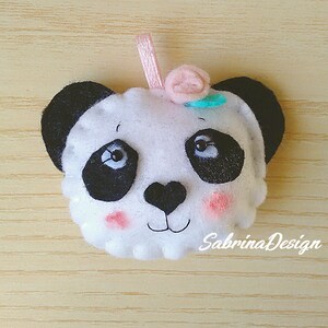 Panda favors, baptism favors, baby shower panda, felt favors, birthday favors