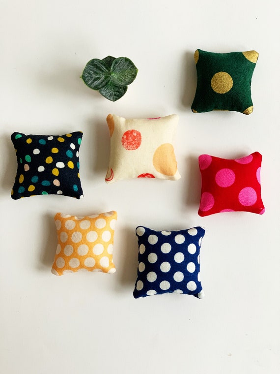 Dotted Dollhouse Pillows Dollhouse Cushions Dollhouse Etsy
