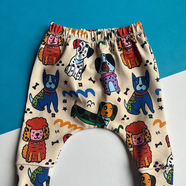 Baby Leggings, Kinder Haremshose, Hündchen Druck, Neues Baby Geschenk