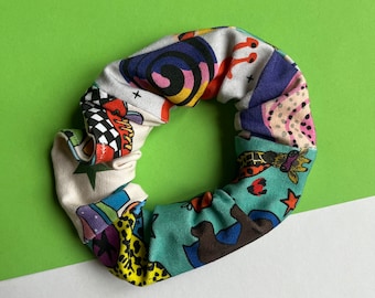 Scrunchie Hair Accessory, Handmade Multicoloured Hair Tie