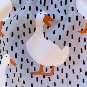 Baby Leggings, Kinder Haremshose, Puddle Duck Print, neues Baby Geschenk, Bio Babykleidung Bild 7