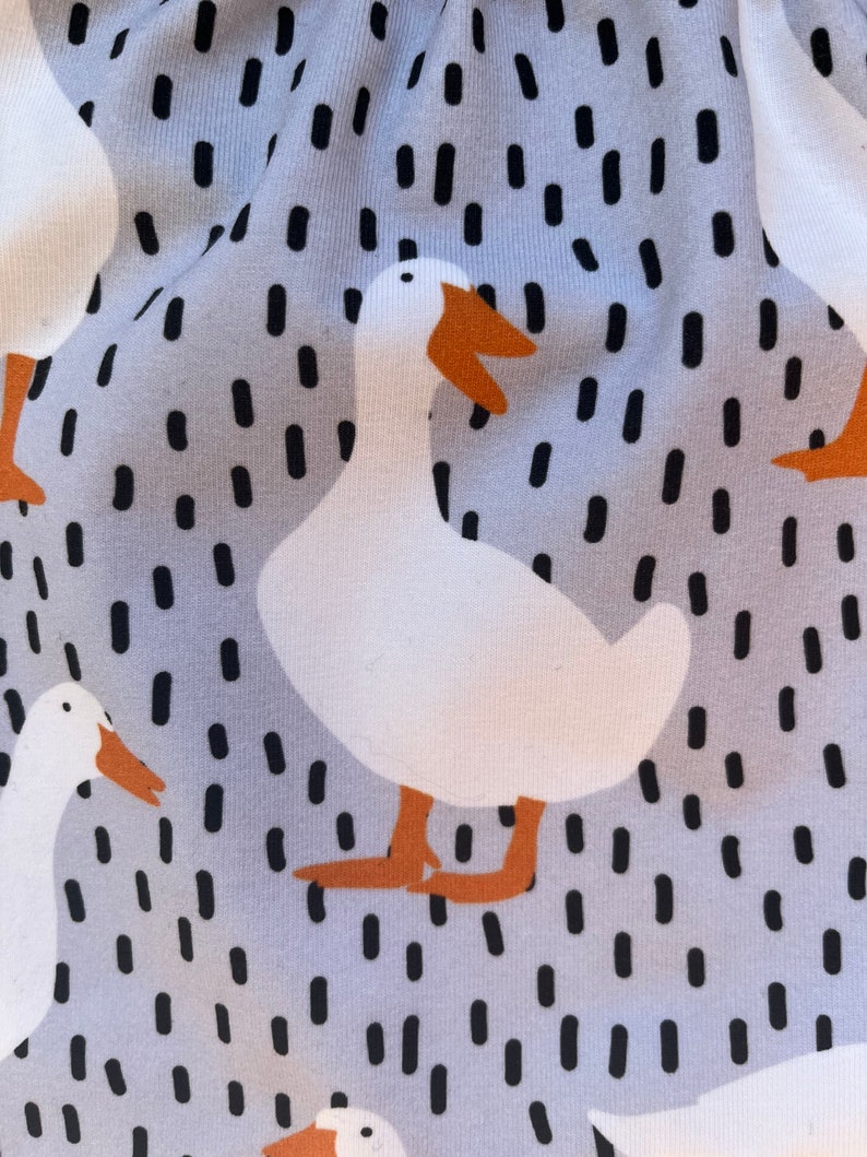 Baby Leggings, Kinder Haremshose, Puddle Duck Print, neues Baby Geschenk, Bio Babykleidung Bild 7