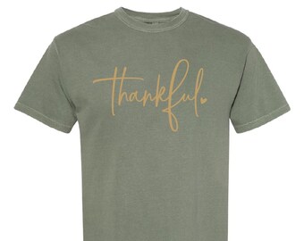 Thankful T-Shirt: Comfort Colors Fall Shirt, Adult & Youth Sizes
