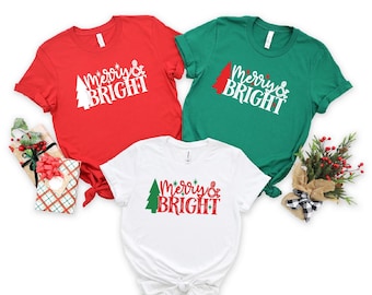 Christmas Merry and Bright Tree T-Shirts