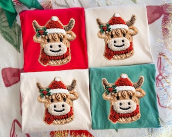 Christmas Highland Cow T-Shirt