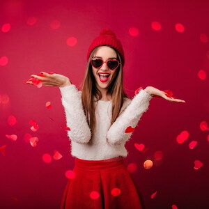 Valentines red heart bokeh lights for Photoshop.  Red bokeh digital overlays.  Heart shaped bokeh overlays by Makememagical.  Digital bokeh