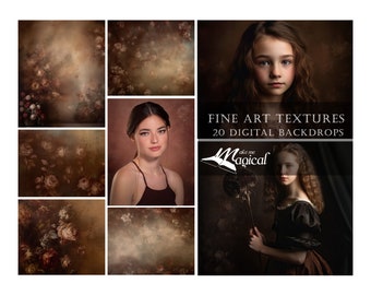 Fine art floral muted brown textures for photoshop.  Digital backdrop fine art rose textures, 20 digital backgrounds for portraits
