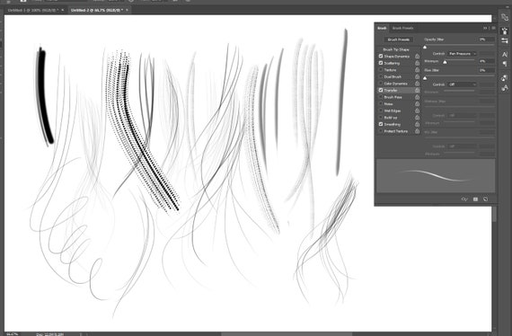 Pennello Capelli Photoshop Abr File Bonus Ciglia Pennello Da Etsy