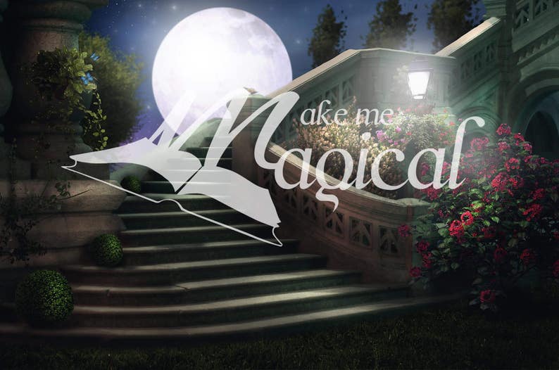 Cinderella backdrop Moon backdrop Digital Backdrop Staircase Backdrop Digital Garden Backdrop Cinderella Background Digital file image 4