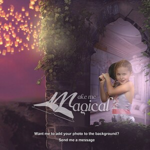 Digital Backdrop | Digital Background | Castle Backdrop | tangled Backdrop | Lanterns Background | Rapunzel Backdrop | Princess Backdrop