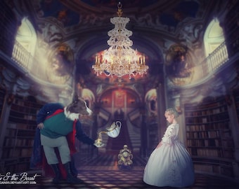 Beauty and the Beast Backdrop | Beauty and the Beast PNG stock pack | Princess Backdrop  | Digital Backdrop | Digital Background | PNG stock