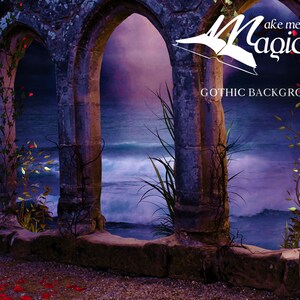 Digital Background | Digital Backdrop | Photo Background | Fairy Backdrop | Gothic | Halloween | Fantasy | Dark | Archways | Photoshop