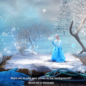 Winter digital backdrop, digital background, snow backdrop, princess backdrop, fantasy book backdrop, christmas backdrop, xmas background
