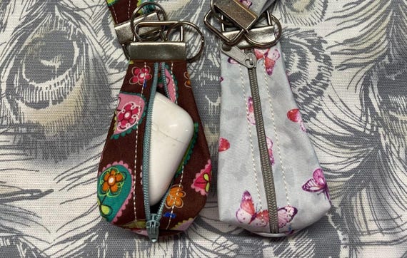ITH zipper pouch/key fob with a little machine sewing, 5x7 hoop