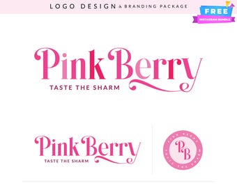 Diseño de logotipo rosa retro: Kit para marca de belleza y bienestar (plantillas editables incluidas)
