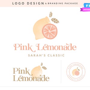 Lemon Logo With Playful Style | Logo For Food Bloggers, Nutrition Coaches & Juice Bars | Fresh Branding For Small Business