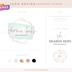 Logo Design, Business Logo Package, Photography Branding Kit Logo Design, Premade Logo Design, Watercolor Logo, Boutique Shop Branding