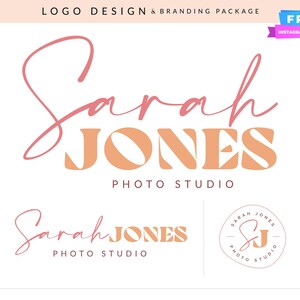 Boho Script Logo Design - Buntes, handgeschriebenes Logo für Hautpflege-Experten, Yoga-Lehrer, Etsy Macher & Wellness-Unternehmer