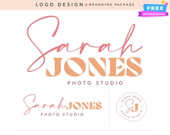 Diseño de logotipo con escritura bohemia: logotipo colorido escrito a mano para creadores de Etsy