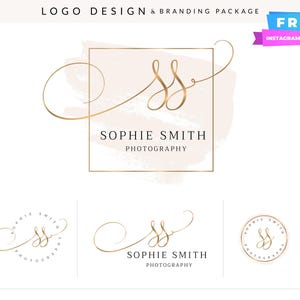 Elegant logo-ontwerp met initialen: custom monogram-brandingkit