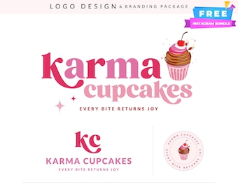 Diseño de logotipo personalizado para pastelería: Kit de marca para confitería