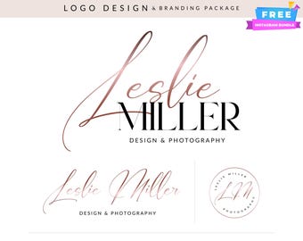 Minimalist Text Logo Design: Modern Branding Kit for Etsy Shops