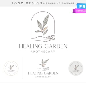Hand-Drawn Greenery Logo: Natural Branding for Eco Business