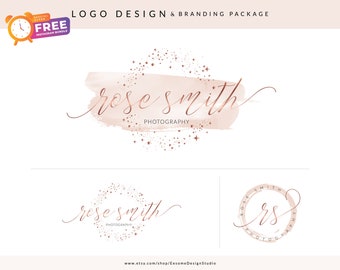 Logo Design, Business Logo Package, Photography Branding Kit Logo Design, Premade Logo Design, Watercolor Lash Logo, Boutique Shop Branding