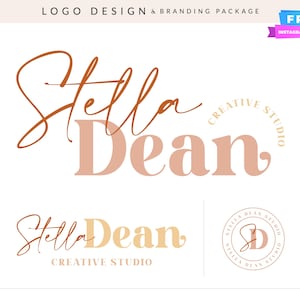 Puede incluir: Un diseño de logotipo para Stella Dean Creative Studio. El logotipo presenta una fuente de escritura a mano para "Stella" y una fuente moderna y audaz para "Dean". El texto "Creative Studio" está escrito en una fuente más pequeña debajo del nombre.