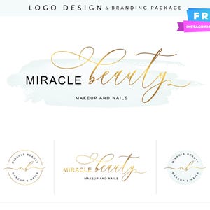 Elegant Cursive Initials Logo: Minimalist Premade Branding