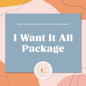 I WANT IT ALL - Custom Logo Design, Business Branding Custom, Professional Logo Design for Business, Modern Lifestyle Brands