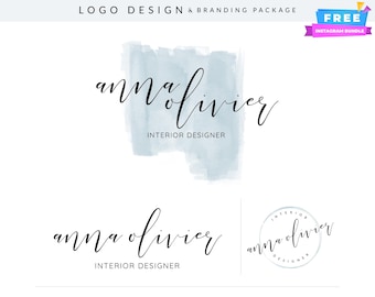 Logo Design Photography Logo Brand Package - Photography Logo and Watermark - Premade Logo Brand Kit Rose Gold, Logo Brand Set, Blog Headers