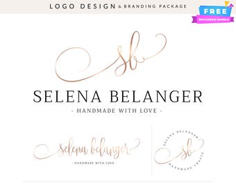Custom Initials Logo Design: Photography, Wedding Planner Branding