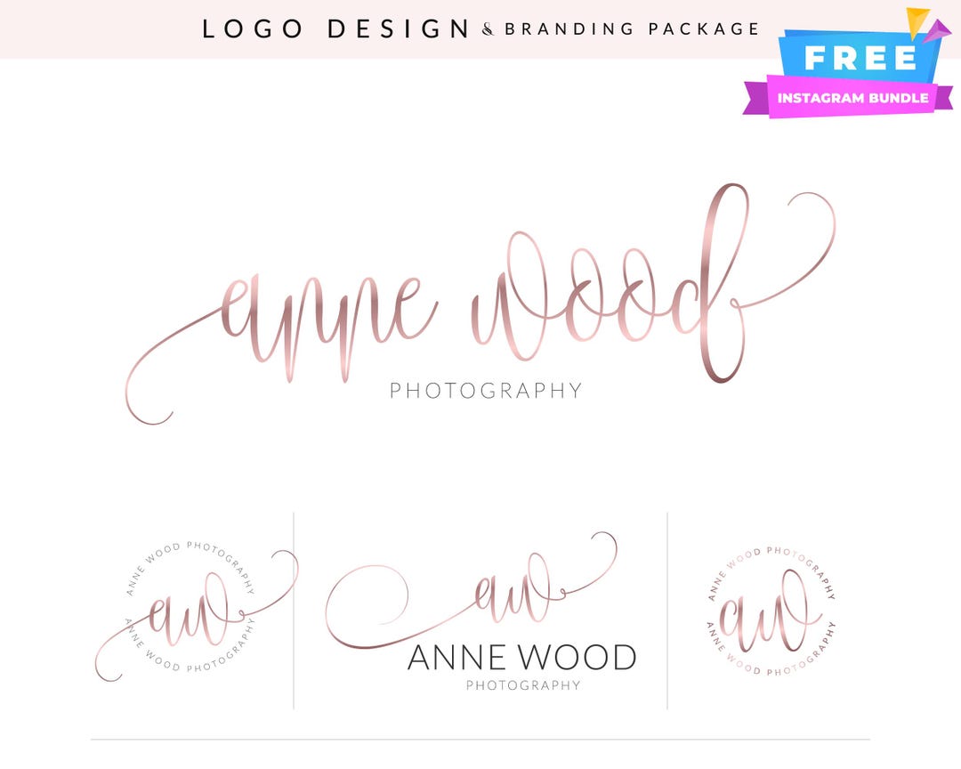 minimal-script-logo-design-elegant-premade-branding-kit-etsy