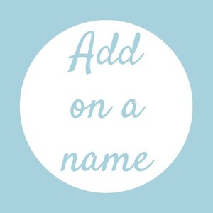 Add a name onto a design in the shop.