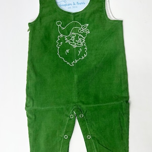 Holiday Perfection. Boys Santa Longall with Santa Embroidery. Festive Christmas Outfit for Boys
