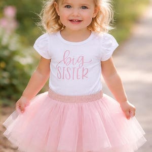 Embroidered Big Sister Reveal Shirt, Monogrammed