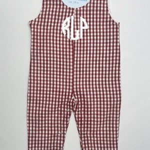 Boys Monogrammed Longall. Personalized longall. Monogrammed longall. Boys longall. boys romper. Personalized boy. boys Christmas outfit.