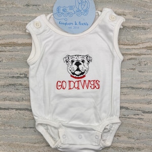 Boys bulldog football romper, boys Dawgs, Go Bulldogs, baby football, Bulldogs Fan, Georgia Fan, Go Dawgs