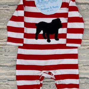 Bulldog football romper, Boys Dawgs, Go Bulldogs, baby football, Bulldogs Fan, Georgia Fan, Go Dawgs