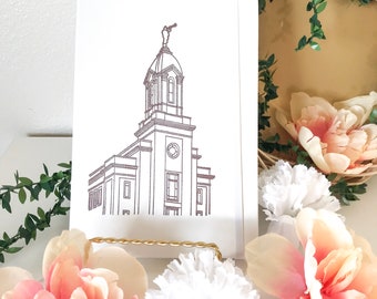 Cedar City UT Temple Journal, mission journal, lds baptism gift, scripture journal, lds journal, young women journal