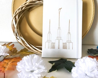 Washington DC LDS Temple Journal, lds baptism gift, LDS study journal, scripture journal, mission journal, young women journal