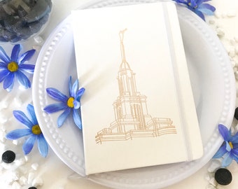 Payson UT LDS Temple Journal, lds baptism gift, LDS study journal, scripture journal, mission journal, lds journal, young women journal