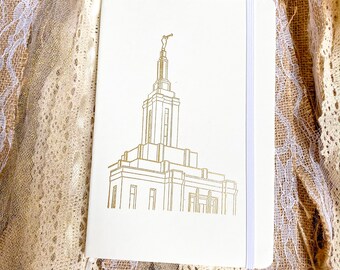 Pocatello ID LDS Temple Journal, lds baptism gift, LDS study journal, scripture journal, mission journal, young women journal